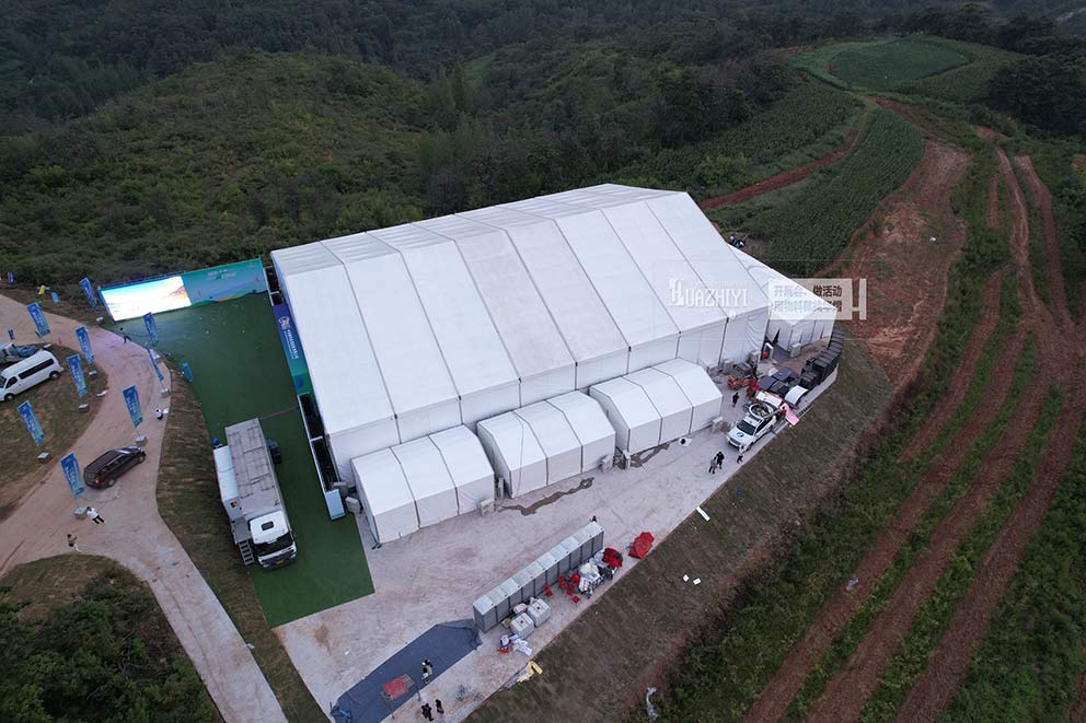洛陽篷房租賃助力中潤盛和低風(fēng)速風(fēng)力發(fā)電技術(shù)發(fā)布會(huì)現(xiàn)場